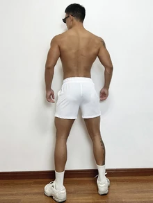 Coreblaze Men's Basketball Sports Shorts, Suitable For Basketball, Sports, And Running Grey Shorts - Light Grey - View 2