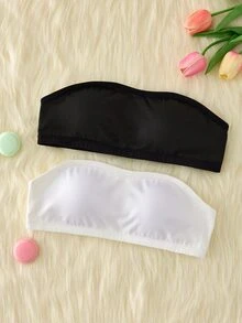 Teen Girl Strapless Bandeau Bra 2pcs/Set Autumn Winter - Multicolor - View 9