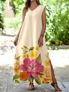 EMERY ROSE Women's Vacation Casual Floral Print Dress,Summer Dress,Vacation Dress - Multicolor - View 6
