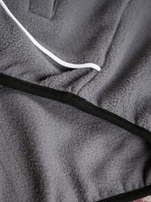 SWAVVY Men's Knit Fashion Casual Loose Fit Long Sleeve Hoodie With English Embroidery - Black - View 8