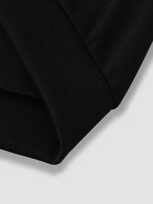 ROMWE MEN Men's Spider Pattern Casual Everyday Hoodie - Black - View 6