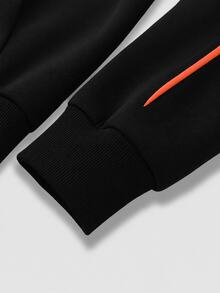 ROMWE MEN Men's Spider Pattern Casual Everyday Hoodie - Black - View 5