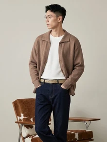 Manfinity Hypemode Men's Vintage Casual Button Long Sleeve Knit Cardigan - Brown - View 1
