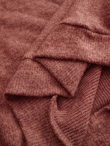 BrightlyHer Plus Size Autumn Casual Crew Neck Sweatshirt Winter - Coral Pink - View 6