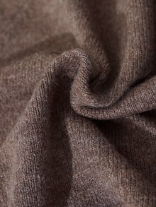 SHEIN Women Polo Neck Button Front Sweater Cardigan And Flare Sweater Pant 2pcs Set Co-Ords - Brown - View 13