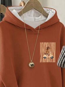 Tween Girl Tween Girl Tween Girl Casual Cartoon Print Autumn Sweatshirt - White - View 5