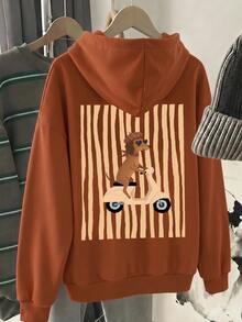 Tween Girl Tween Girl Tween Girl Casual Cartoon Print Autumn Sweatshirt - White - View 2