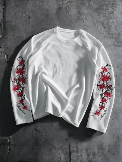 AXEPEAK Camiseta casual de uso diario con estampado floral para hombre