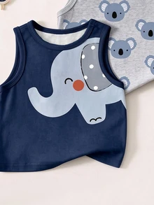 Kids 3PCS Young Boys Tanks - Multicolor - View 6