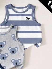 Kids 3PCS Young Boys Tanks - Multicolor - View 4