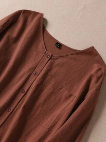 Rusticease Setup Autumn Winter Women Women's Solid Color Long Sleeve Top And Pants Casual Daily 2 Pieces Set Brunch Rust Orange White New Year Winter Set Picnic - Multicolor - View 5