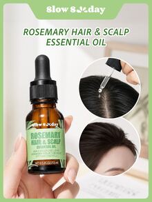 Slow Sunday Rosemary Hair & Scalp Essential Oil, Rosemary, Strengthen Hair, Intensive Scalp Care, Suitable For All Hair Types, Good Choice For Vacation, Travel Essentials, Halloween & Christmas, Suitable For Fall & Winter Hair Care, Autumn Essential - Clear - View 1