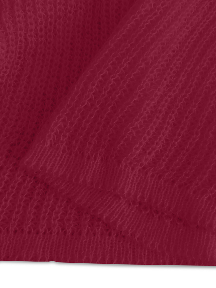 SHEIN Solid Batwing Sleeve Cardigan Cardigan Setsummer Cardiganwomen Cardigan Sweatersoversized Cardigan - Burgundy - View 6