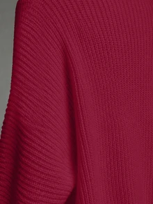 SHEIN Solid Batwing Sleeve Cardigan Cardigan Setsummer Cardiganwomen Cardigan Sweatersoversized Cardigan - Burgundy - View 4