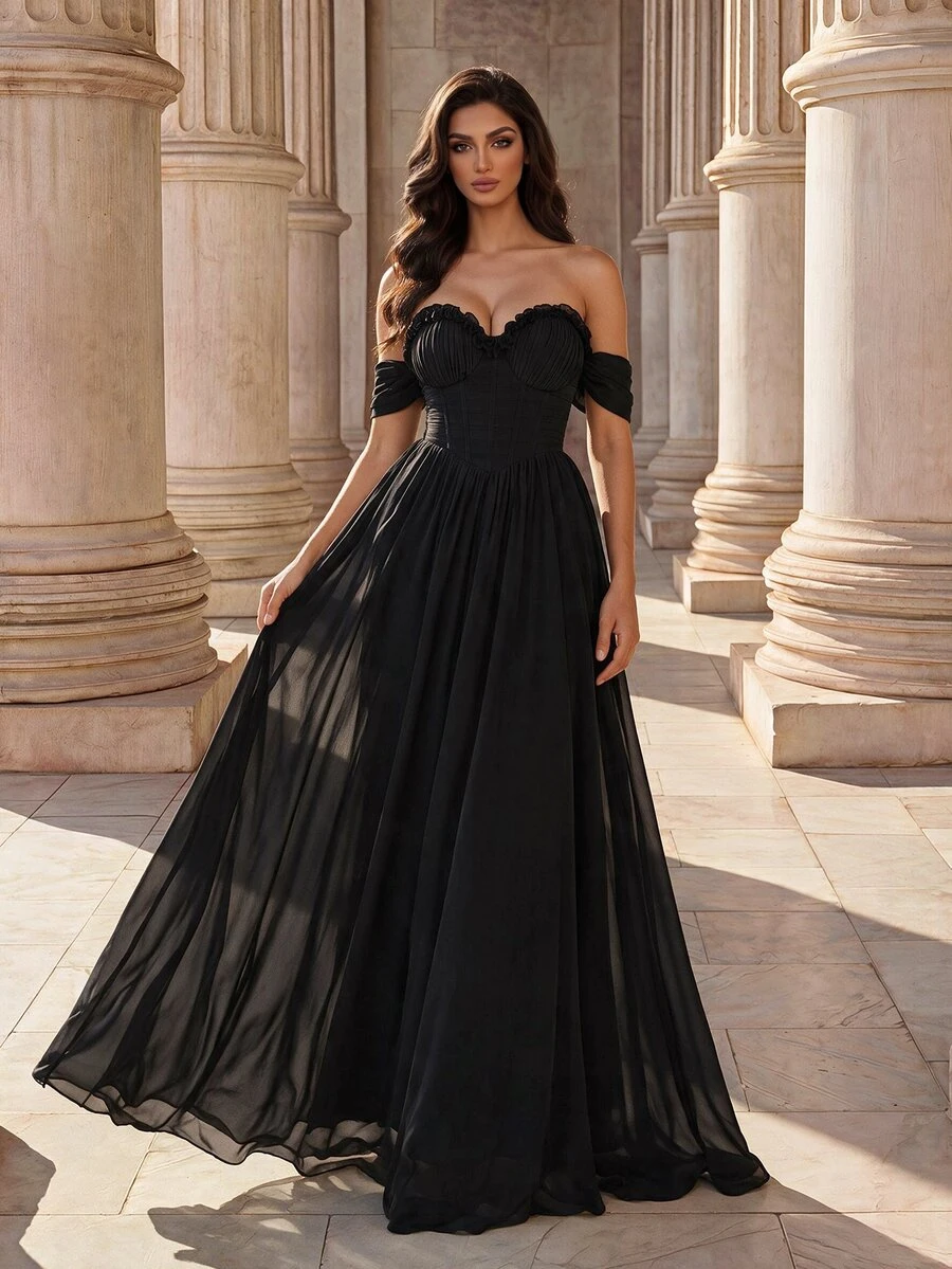 Coutiva Women's Elegant Formal Evening Gown
