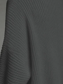 SHEIN Solid Batwing Sleeve Cardigan Cardigan Setsummer Cardiganwomen Cardigan Sweatersoversized Cardigan - Dark Grey - View 4