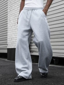 Major Grit Men's Young Street Style, INS Multi-Functional Item: Light Gray Loose Casual Men's Sweatpants, The Best Choice For Holiday Gifts - Light Grey - View 1