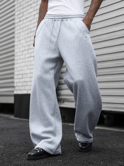 Major Grit Men's Young Street Style, INS Multi-Functional Item: Light Gray Loose Casual Men's Sweatpants, The Best Choice For Holiday Gifts