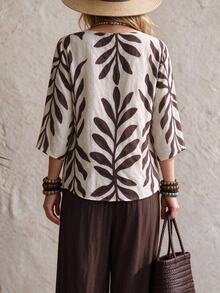 Hansera Women's All-Over Print Casual Versatile Everyday Outing Top - Multicolor - View 2