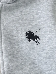 Elladie kids 女童休閒抓絨連帽夾克，長袖附口袋與拉鍊，運動衫，秋冬款 - 灰色 - 查看 6