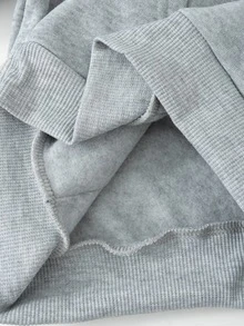 Elladie kids 女童休閒抓絨連帽夾克，長袖附口袋與拉鍊，運動衫，秋冬款 - 灰色 - 查看 7