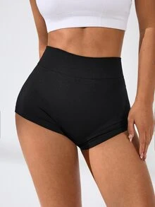 Slayform Slayform Yoga Shorts Sexy High Waist Booty Stretch Workout Exercise Hot ShortsWomen Sweat Short, Gym Short, Biker Short - Black - View 6
