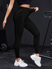 Slayform Slayform Women's High Waisted Seamless Legging,Tummy Control Lifting Slim Yoga Pants,Quick-Drying Breathable 4-Way Stretch Workout Running Cycling Tights - Black - View 7