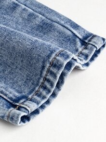 Momance Maternity Casual Everyday Pocket Denim Jeans Versatile - Medium Wash - View 10