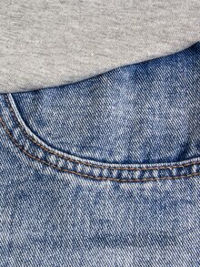 Momance Maternity Casual Everyday Pocket Denim Jeans Versatile - Medium Wash - View 11