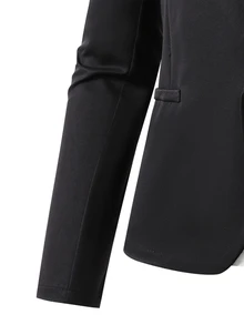 SHEIN 2pcs/Set Teen Boys Gentleman Outfit,Slim-Fit Single-Breasted Suit Jacket Dress Pants,Summer Formal Party Sixth Form Wear For Birthday,Wedding,Black - Black - View 4