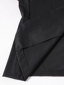 SHEIN 2pcs/Set Teen Boys Gentleman Outfit,Slim-Fit Single-Breasted Suit Jacket Dress Pants,Summer Formal Party Sixth Form Wear For Birthday,Wedding,Black - Black - View 7