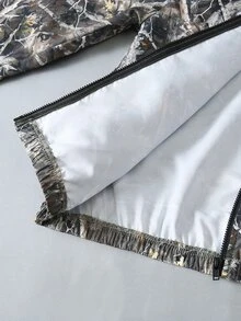 SHEIN 兒童青少年男孩休閒經典迷彩與洛杉磯城市名稱印花圓領秋季上衣 - 綠色 - 查看 5