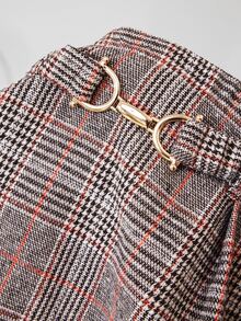 Solflare Plus Size Women Plaid Casual Versatile Daily Wear Skirt - Multicolor - View 6