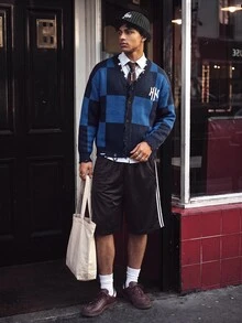 NEOSTRIT Men's Street Fashion Colorblock Button Knit Cardigan Festival Boys Fall/Winter Daily New Pull, Sweaters カーディガン - Multicolor - View 6
