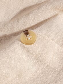GentleRue Maternity Maternity Long Sleeve Sweetheart Neckline Bow Decor Button Dress - Apricot - View 8