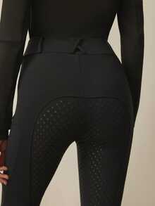 With My Calm Women's Equestrian Jodhpurs/Breeches, Full Silicone Seat Non-Slip Riding Pants, Suitable For Horse Riding Sports, - Black - View 5