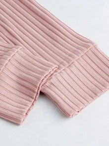 SHEIN Đầm bầu màu trơn phong cách thường ngày đi tiệc - Bụi hồng - Xem 8