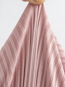 SHEIN Đầm bầu màu trơn phong cách thường ngày đi tiệc - Bụi hồng - Xem 11
