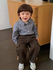 DAZY Toddler Boys' Washed Casual Korean Style Loose Denim - Brown - View 3