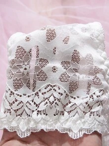Crystal Vow 2pcs Lace Padded Underwire Bra Set For Women - White - View 7