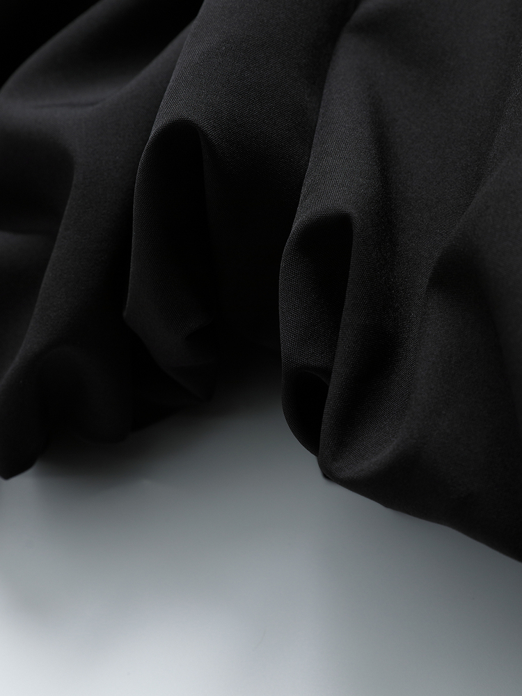 GlowEve Women's Asymmetric Neckline Short Dress With Bow Decor - Black - View 8