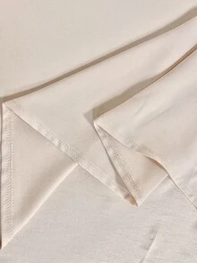 Firerie 女款優雅迷人性感白色夏季修身緞面洋裝，適合雞尾酒會、早午餐、晚餐、晚宴、正式派對、婚禮賓客，船領不對稱領口 - 杏色 - 查看 9