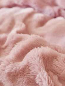 2pcs Pink Plush Flannel Pillowcases, Modern Decorative Long Pillow Covers, Suitable For Winter, Soft And Warm, Machine Washable, Pillow Insert Not Included - Pink - View 3