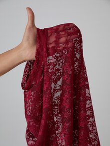 TRNVIE Ladies' Simple & Versatile Lace Bodysuit For Holiday Party Clothes Fall Cloth For Women - Burgundy - View 6