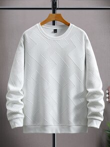 Manfinity Homme Men's Letter Print Long Sleeve Casual Round Neck Pullover Hoodie - Apricot - View 3