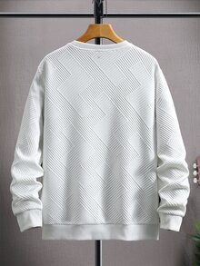 Manfinity Homme Men's Letter Print Long Sleeve Casual Round Neck Pullover Hoodie - Apricot - View 2