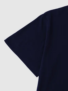 Manfinity Roughcore Men'S Letter Print Short Sleeve T-Shirt - Royal Blue - View 5