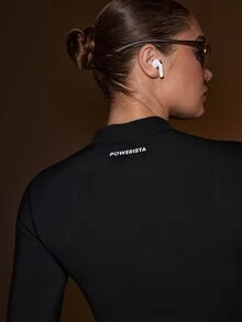 Powerista Women's Solid Color Casual Versatile Daily Travel Sports Jacket - Black - View 6