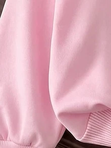 (1 Buah) Kaos Sweatshirt Leher Bulat Motif Anak Perempuan Natal Musim Gugur/Musim Dingin Kasual Segar Lucu Kartun Anak Anjing Kepingan Salju Garis Lampu - Berwarna merah muda - View 6