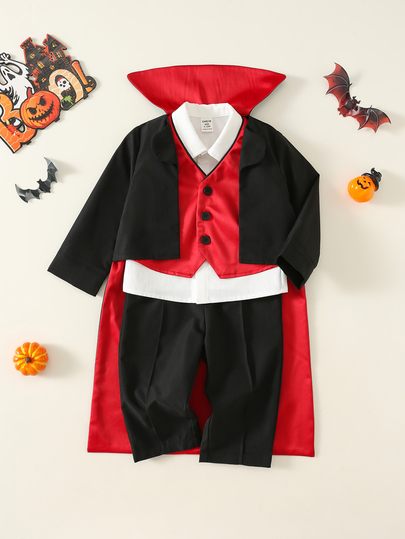 SHEIN Baby Boy Contrast Color Bow Tie Sleeveless Vest Casual Shirt Elastic Waist Pants 3 Pieces Set Suitable For Birthday Party, Baptism, 1st Birthday Celebration, Evening Party, Performance, Wedding, Baby Party And Other Occasions